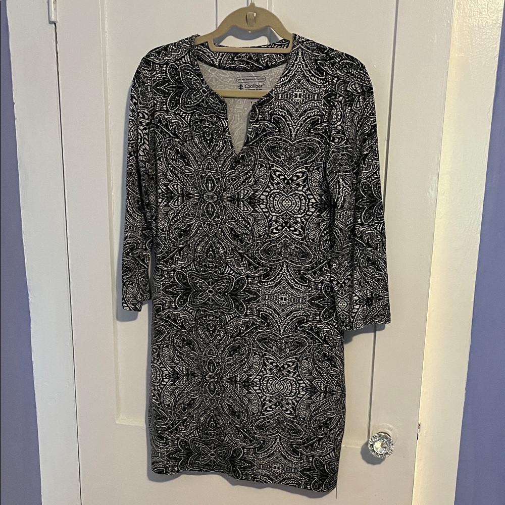 Coolibar Black and White Patterned Women's Dress